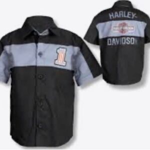 HARLEY DAVIDSON Boys Short Sleeves Black Shirt | 4-5T